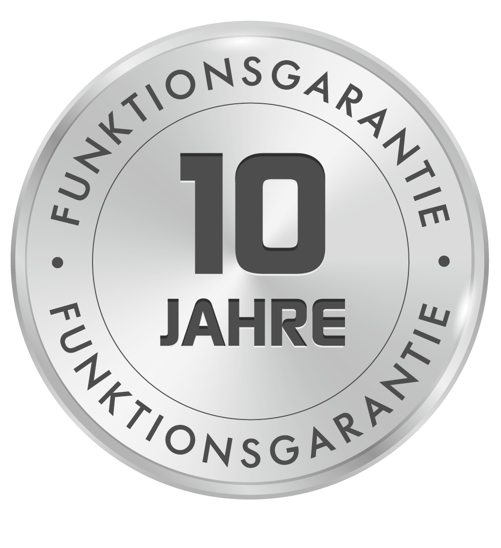 10 Jahre Funktionsgarantie